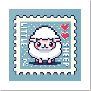 "Little Lamb" | Postage stamp | Pixel Art Posters and Art